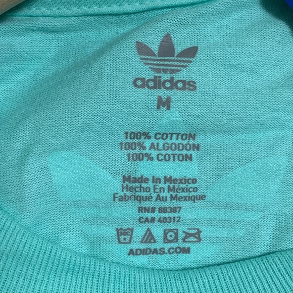 Adidas Originals Box Stack Logo Celadon T-Shirt - Teal - Picture 4 of 5